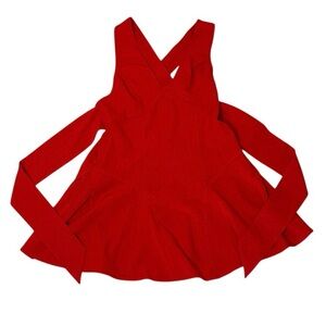 Millibon Red Cross-Back
Pinafore‎ Dress / Sleeveless A-
Line Mini Dress - Size M